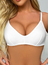 Sujetador fino de color liso, cómodo y sin costuras para uso diario, color blanco