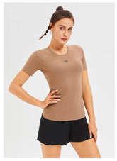 Schnelltrocknendes, atmungsaktives Yoga-Top mit Löchern für Damen