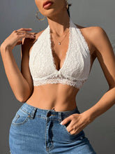Sexy Bralette mit Triangel-Cups und Spitze ohne Bügel in Weiß