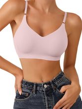 Nahtloser Push-up-BH ohne Bügel mit tiefem Rückenausschnitt Rosa