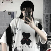 Camiseta extragrande estilo harajuku oscura