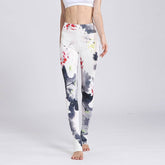 Elastische Yogahose mit Print für Damen