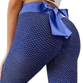 Yoga- und Workout-Leggings mit Schleife und hoher Taille für Damen
