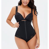 Zip Front Bodysuit With Adjustable Straps