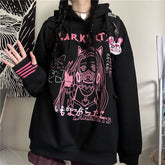Kapuzenpullover mit Anime-Print