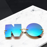 Vintage verspiegelte Sonnenbrille ohne Buchstaben