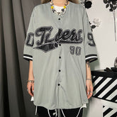 Camiseta de béisbol estilo hip hop