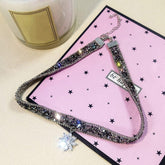 Gargantilla de flores de cristal