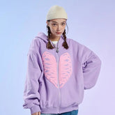Y2K-Hoodie mit Knochenmuster