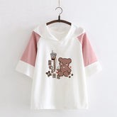 Camiseta japonesa con oso kawaii