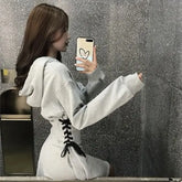 Long Sleeve Hooded Mini Dress