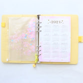 Juego de planificadores en colores pastel