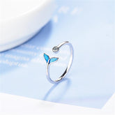 Blue Fishtail Open Ring