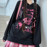 Sudadera con capucha de anime gótico pastel