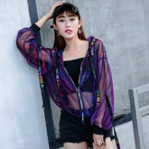 Transparente Harajuku-Jacke