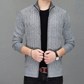 Gian - Knitted Zip Front Cardigan