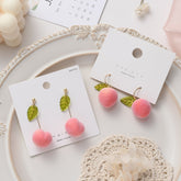 Pendientes de melocotón kawaii