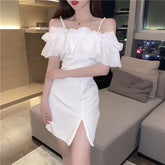 Ärmelloses Kleid mit Rüschen