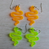 Neon Schlangen Ohrringe