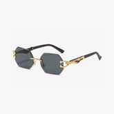 Hexagon Rimless Sunglasses