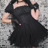 Gothic Ästhetisches Vintage Kleid