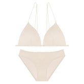 Wireless Set Front Buckle Triangular Cup Bra