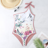 Conjunto de traje de baño de 2 piezas y vestido playero - Rosa