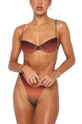 Bikini mit Farbverlauf und Print