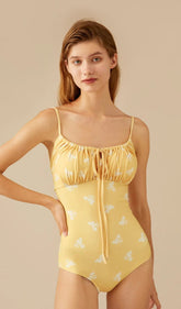 Traje de baño de una pieza con volantes