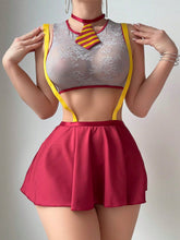 Lace See-Through Four Piece Underwear Set