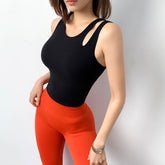 Atmungsaktives gepolstertes Yoga- und Sport-Tanktop für Damen