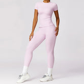 Francine - Two Piece Compression T Shirt & Leggings Active Set