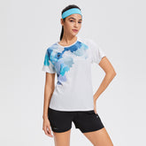 Bedrucktes Fitness-Yoga-Top für Damen