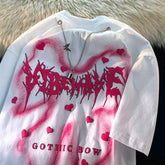 Camiseta punk de gran tamaño de Harajuku