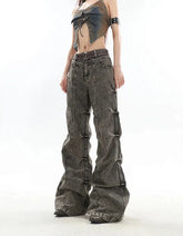 Vaqueros anchos estilo Harajuku Y2K