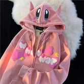 Sudadera con capucha japonesa de diablo kawaii