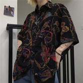 Korean Vintage Oversized Blouse