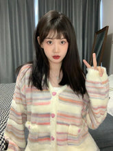 Cárdigan de rayas kawaii