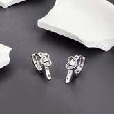 Silver Heart-shaped Earrings