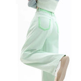 Vaqueros coreanos de cintura alta