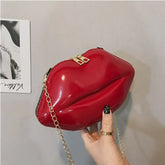 Lindo bolso de mano con forma de labios