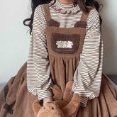 Kawaii Bär Cottagecore Kleid