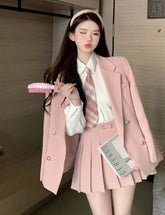 Kawaii Schuluniform-Outfit-Set – Blazer, Hemd und Minirock