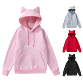Kawaii Kapuzenpullover mit Katzenohren