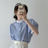 Vintage Striped Loose Shirt