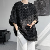 Camiseta oversize con estampado oscuro