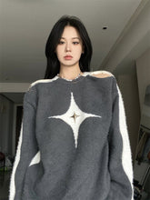 Retro-Pullover mit schulterfreiem Schnitt