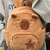 Bonita bolsa de peluche con forma de capibara