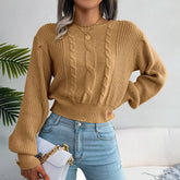 Ryder - Beige Braided Knit Top