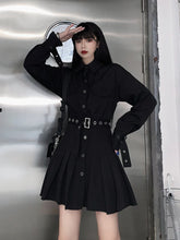 Koreanisches Gothic-Plissee-Hemdkleid